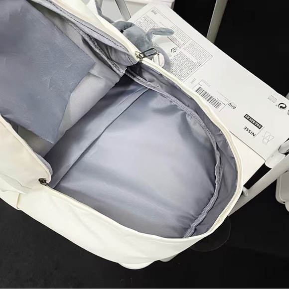 Black Book bag. Chic. Large capacity. Inspired by Bauhaus architecture .Backpack - Picture 8 of 9